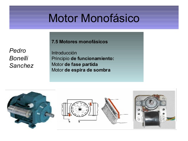 tipos de motores electricos monofasicos